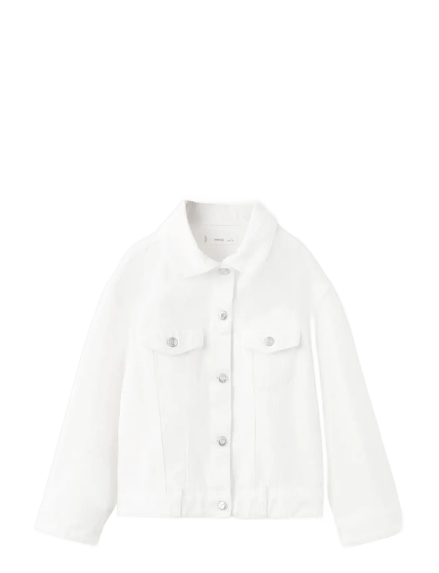Mango - Basic denim jacket - jeansjackor - white - 0