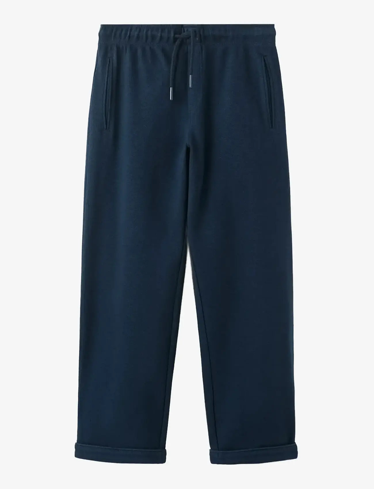Mango - Cotton hemmed trousers - sweatpants - navy - 0