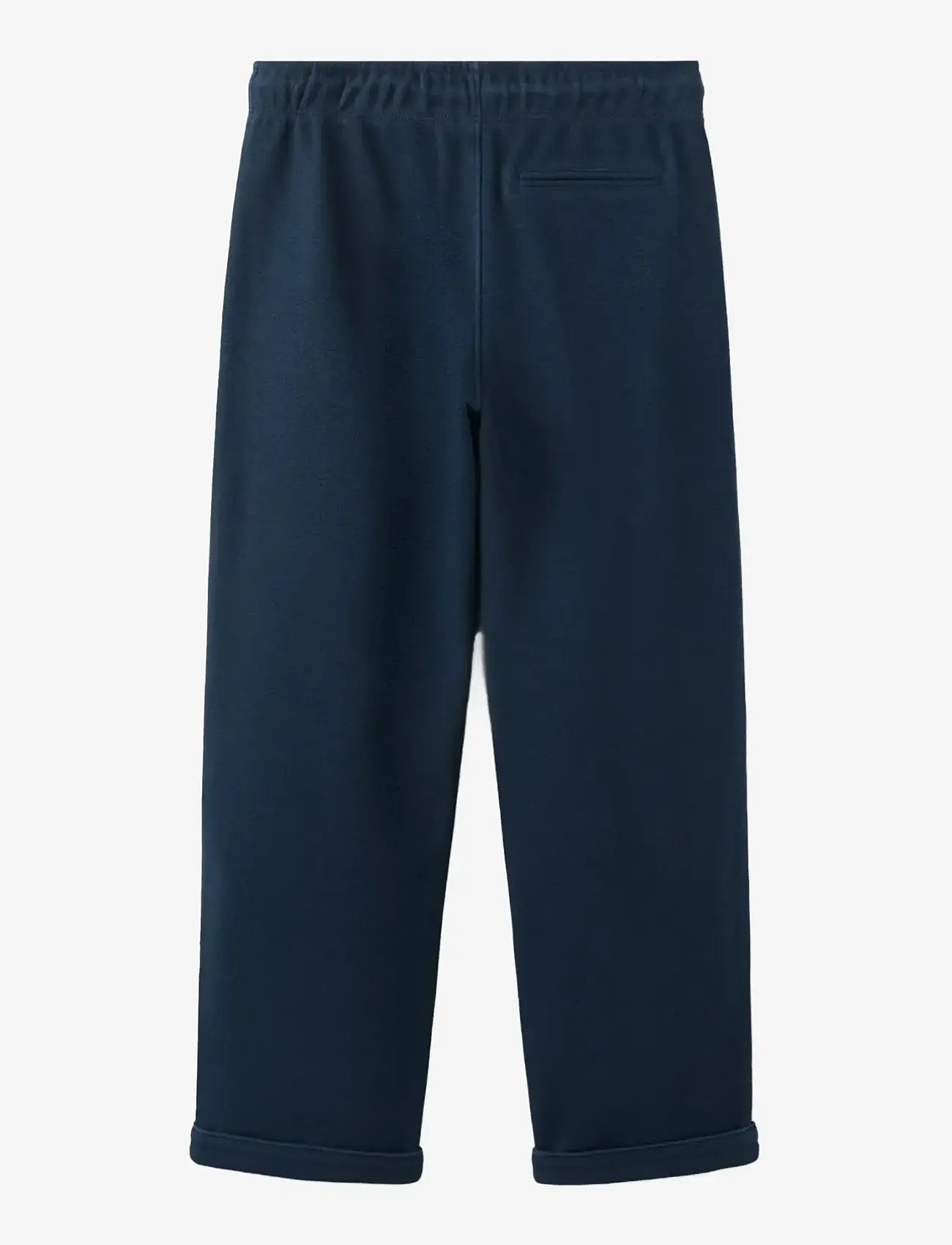 Mango - Cotton hemmed trousers - sweatpants - navy - 1