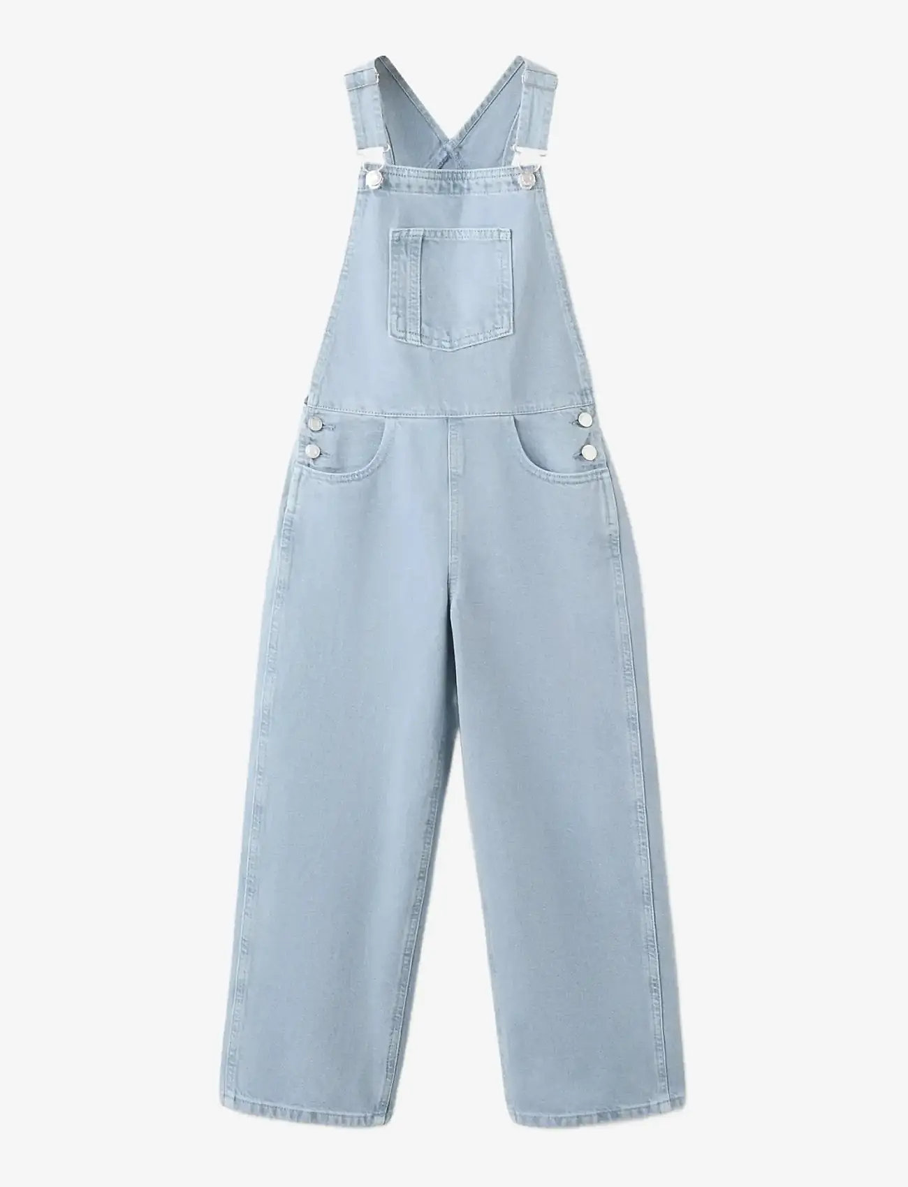 Mango - Long denim dungarees - buksedragter - medium blue - 1