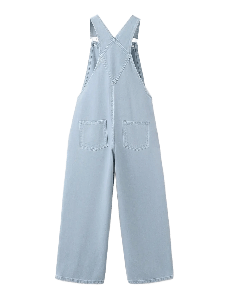 Mango - Long denim dungarees - buksedragter - medium blue - 2