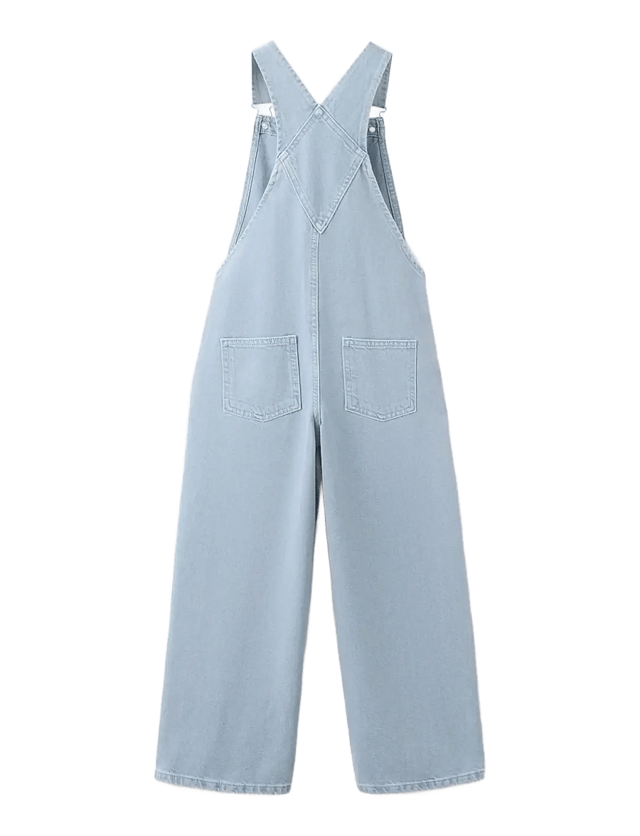 Mango - Long denim dungarees - byxdress - medium blue - 2