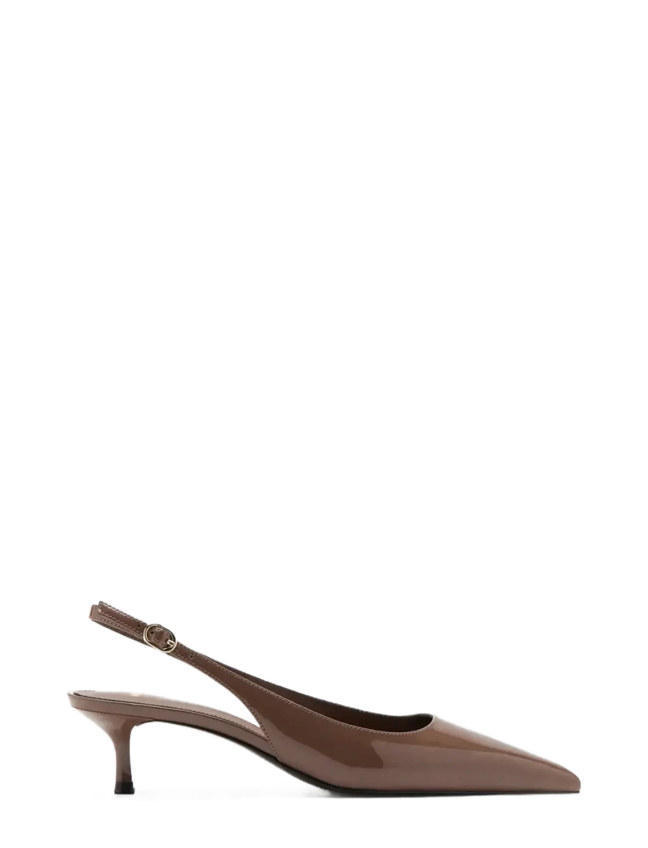 Mango Kitten-heel pointed shoes - Slingbacks korolla - DARK BROWN / brown