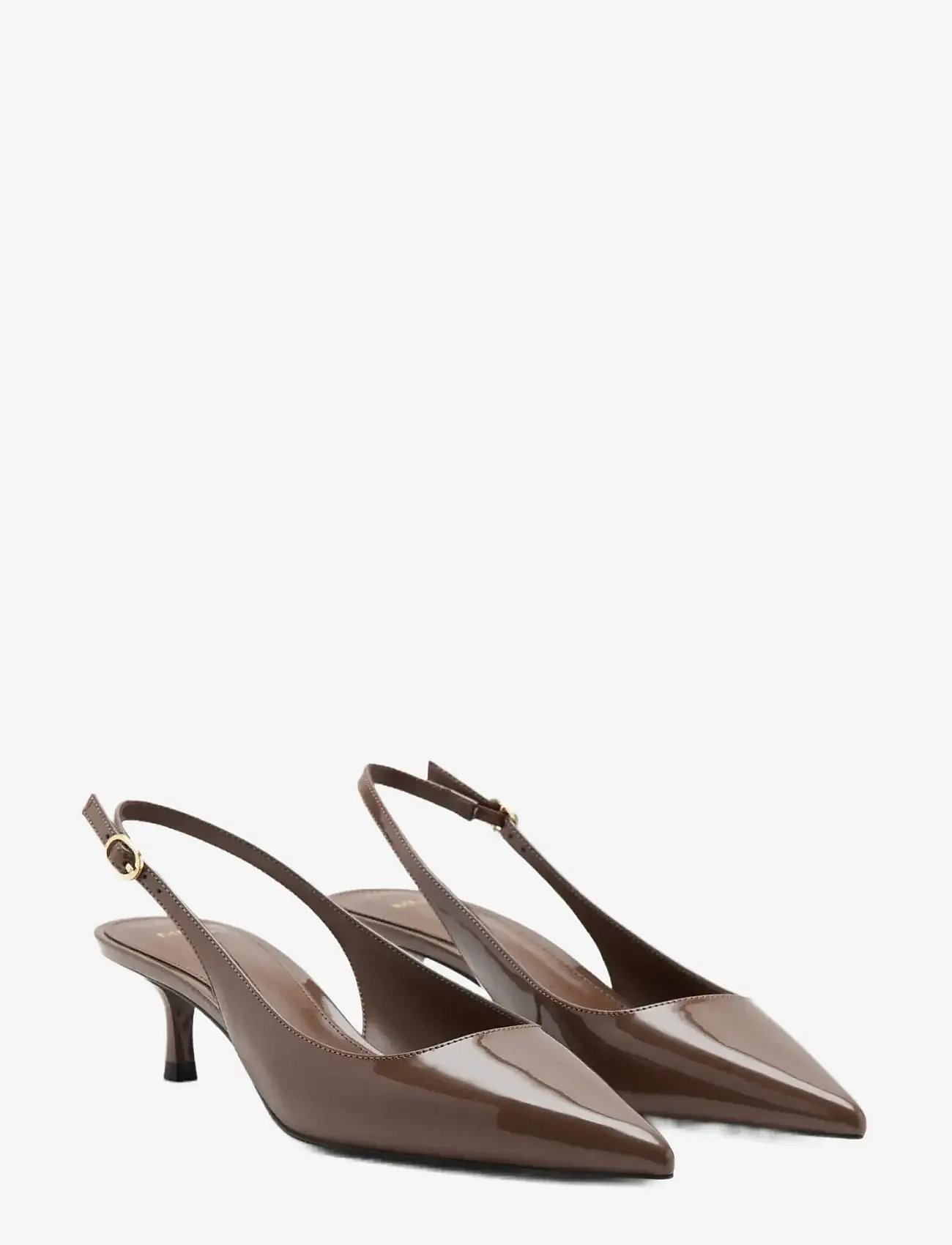 Mango - Kitten-heel pointed shoes - slingbacks med hæle - dark brown - 1