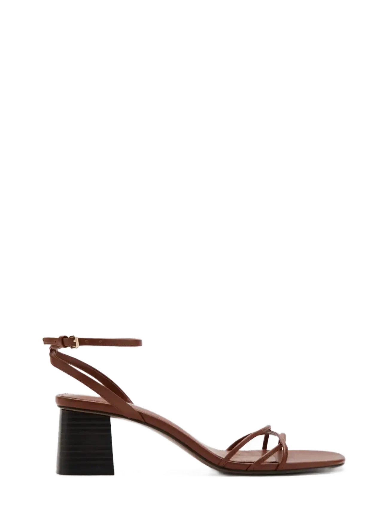 MANGO Heeled Sandalen With Straps Braun - 37 - Damen