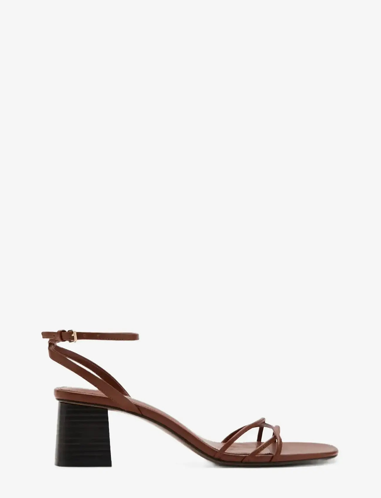 Mango - Heeled sandals with straps - sandaler med hæl - medium brown - 0