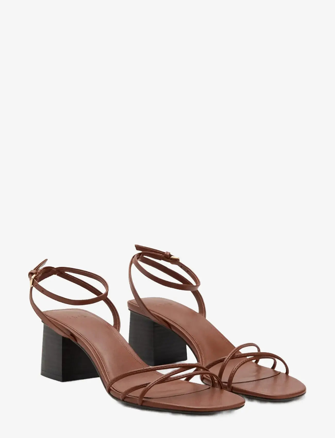 Mango - Heeled sandals with straps - sandaler med hæl - medium brown - 1