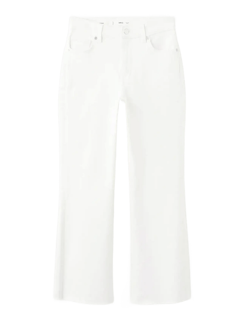 Mango - Sienna flared cropped jeans - utsvängda jeans - white - 1