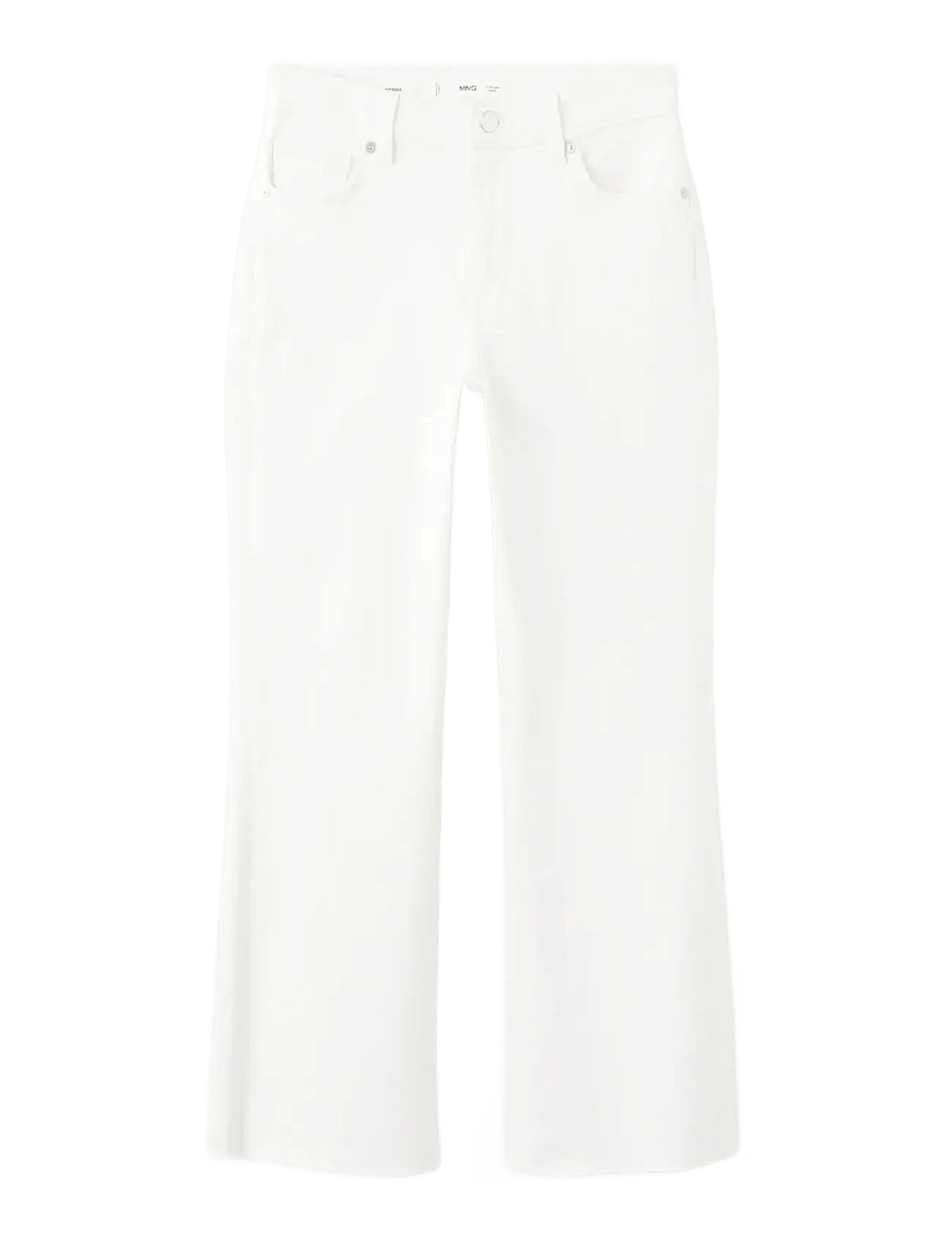 Mango - Sienna flared cropped jeans - flared jeans - white - 1