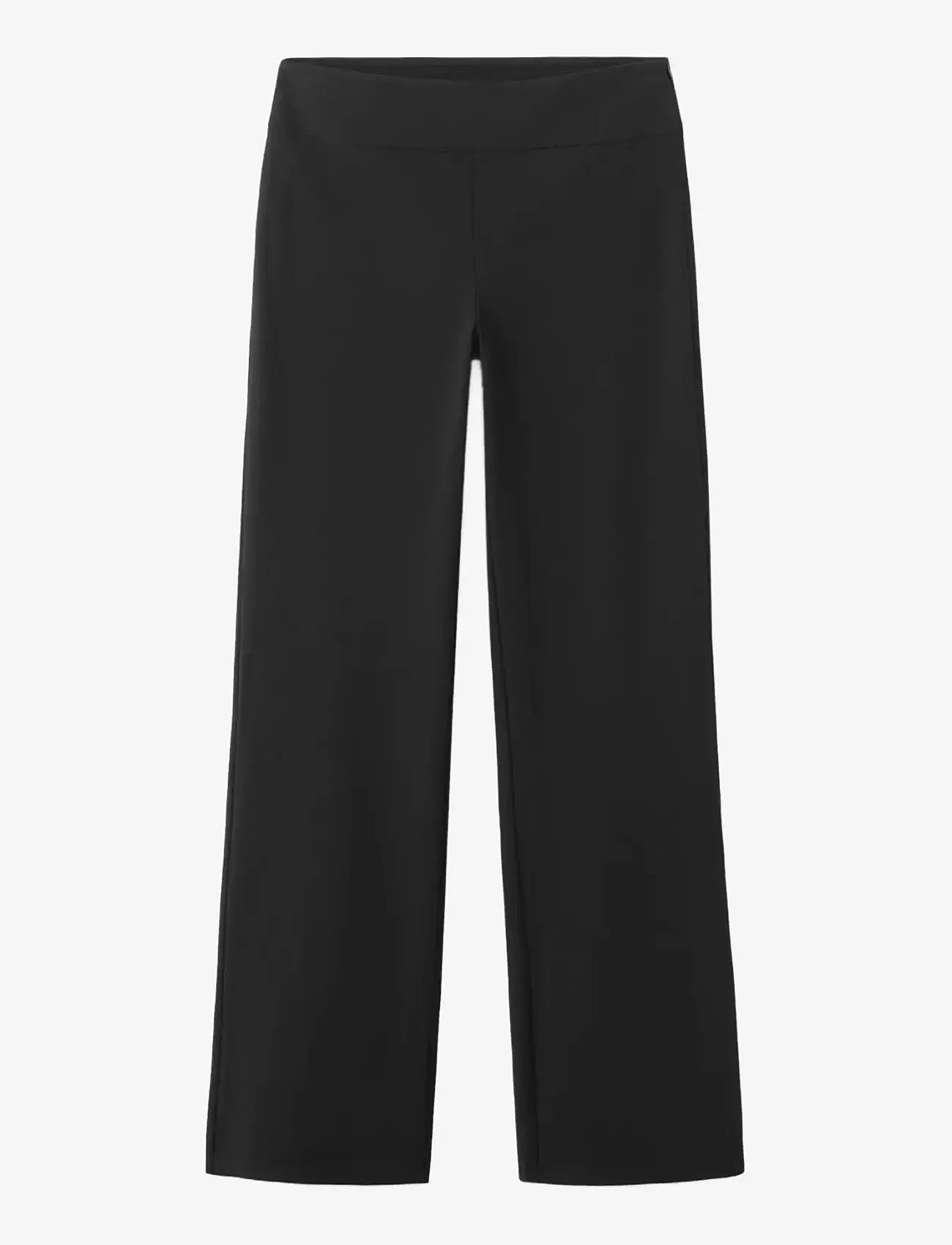 Mango - Mid-rise flare trousers - schlaghose - black - 1