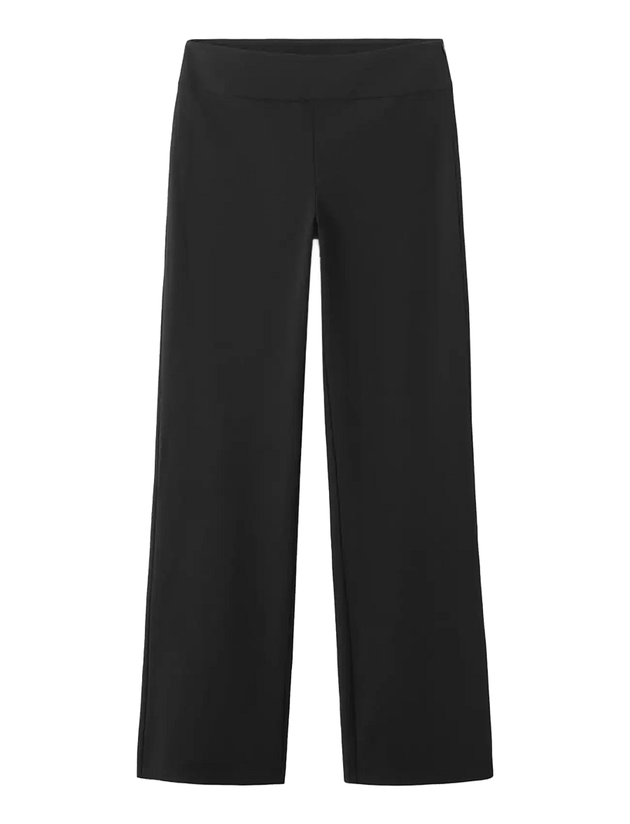 Mango - Mid-rise flare trousers - flare bukser - black - 1