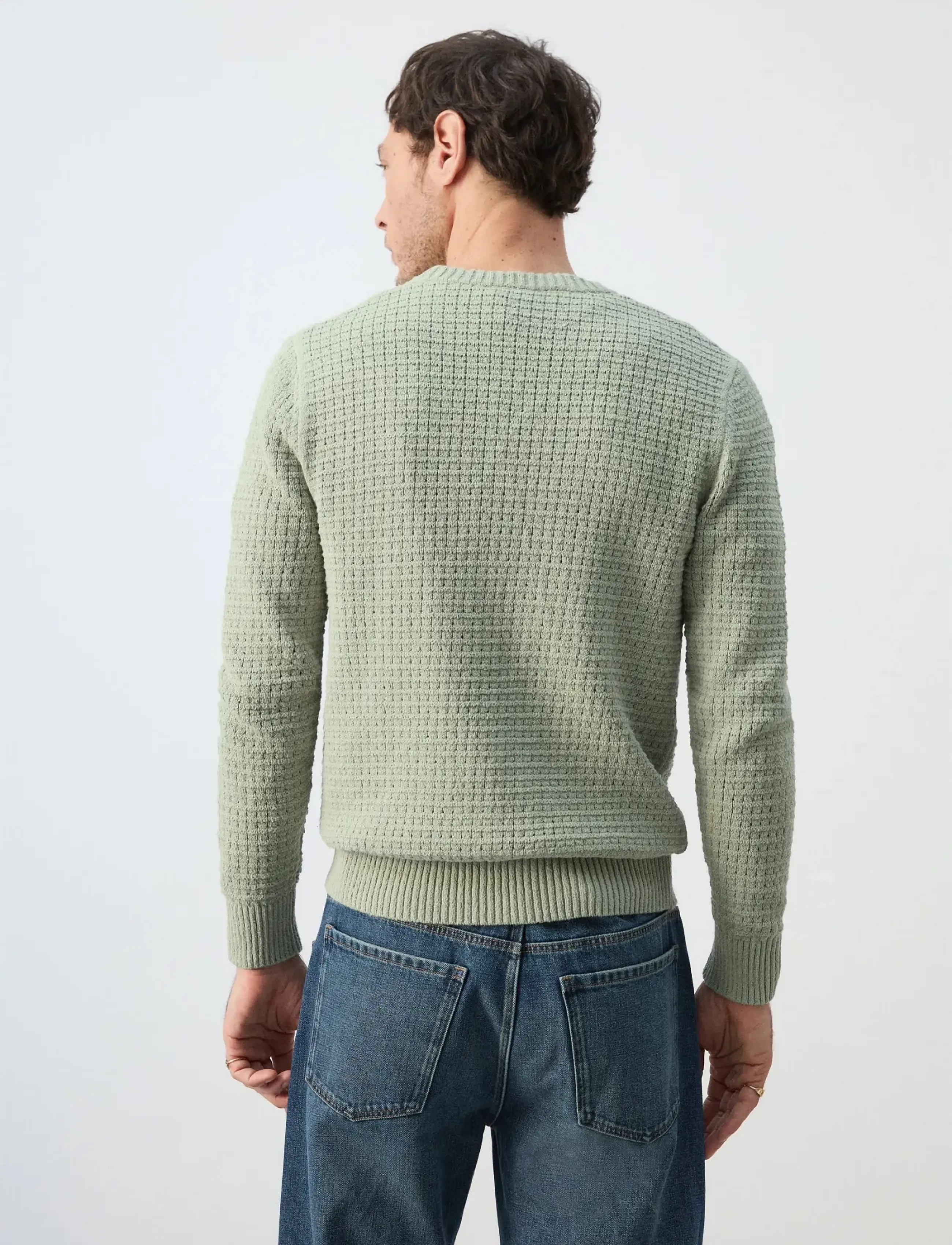 Mango - Openwork knit sweater - rundhals - green - 2