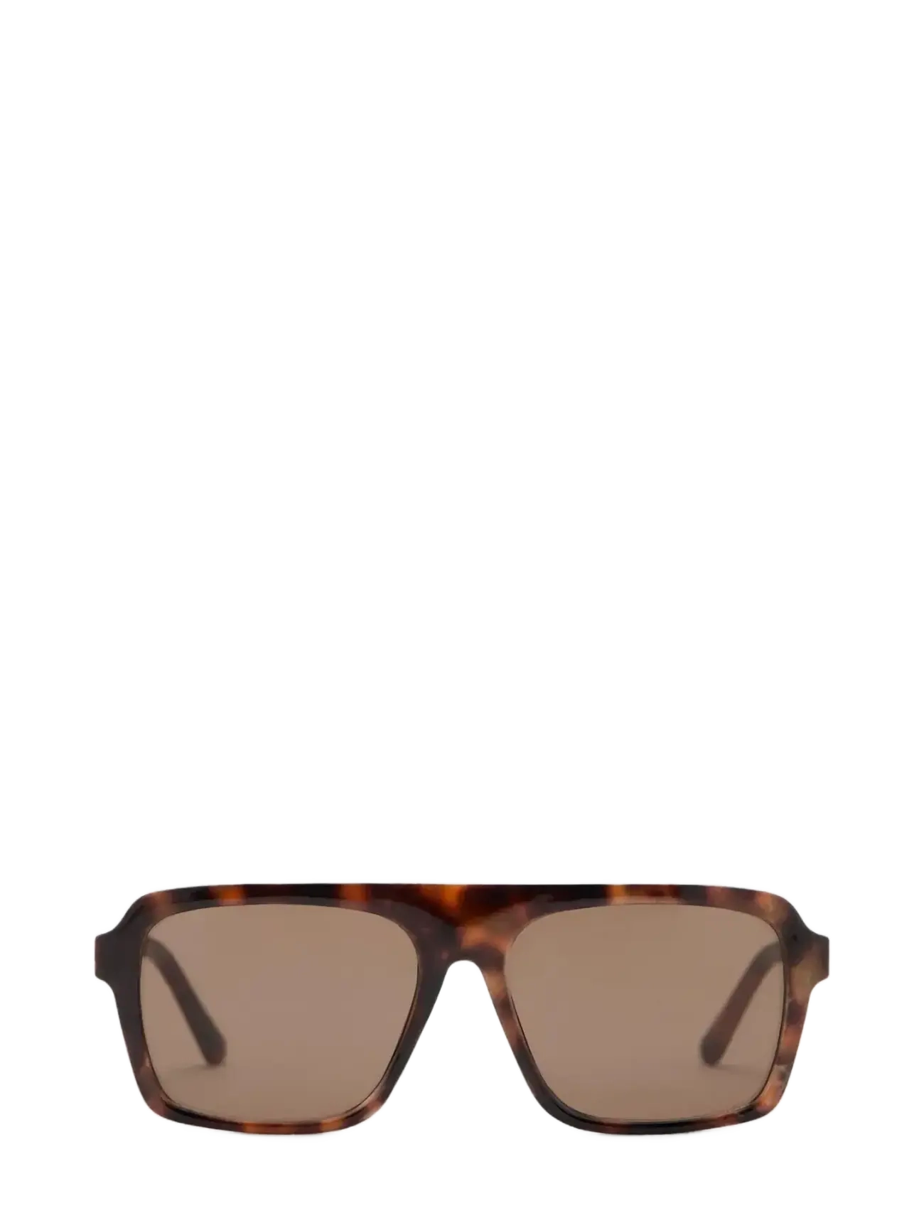 Mango Aviator sunglasses with plastic frame - Pilot - DARK BROWN / brown