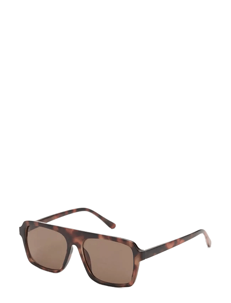 Mango - Aviator sunglasses with plastic frame - pilot - dark brown - 1