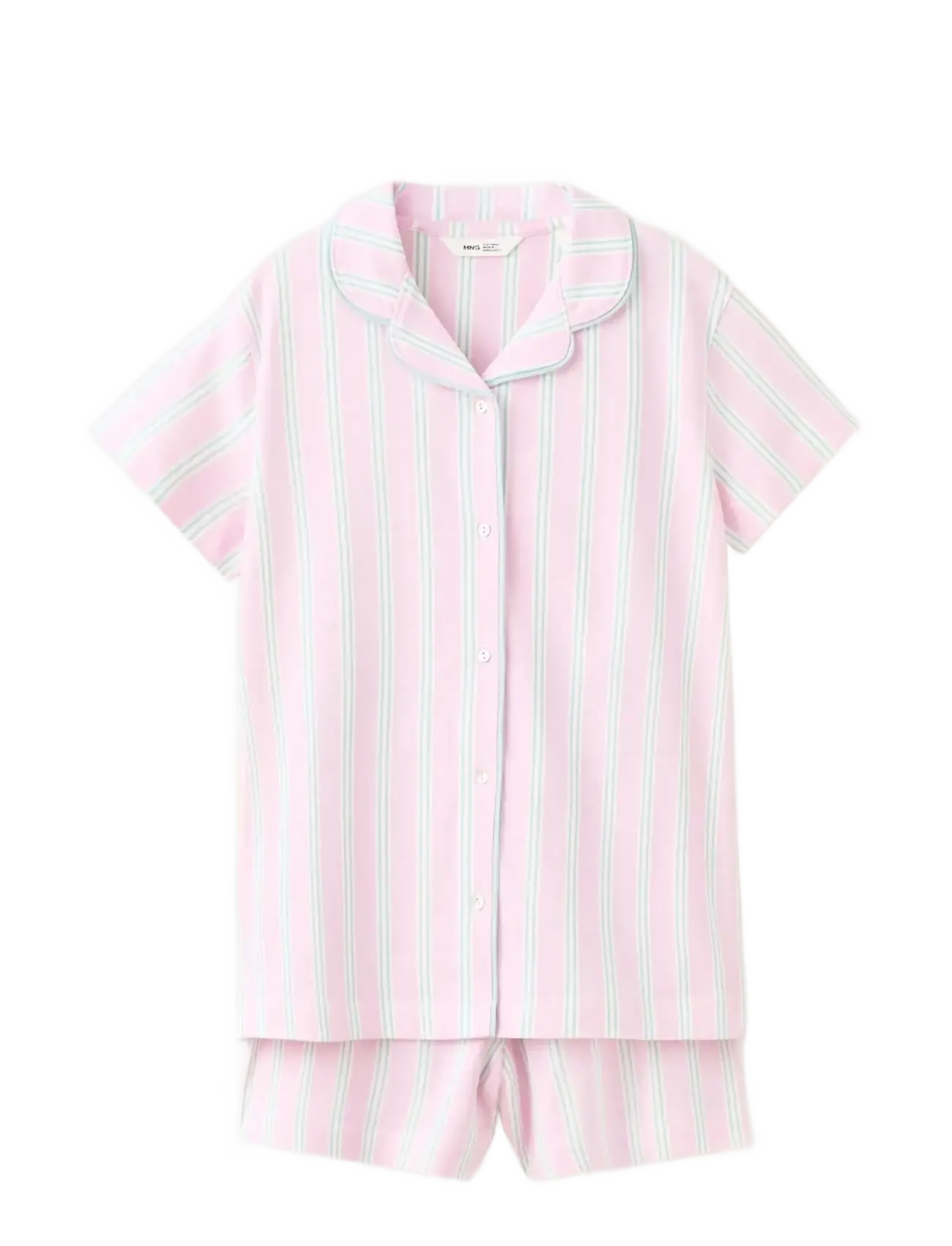 Mango Striped Short Pyjamas, 9-10, Mehrfarbig/gemustert - Pyjama Sets, Kinder