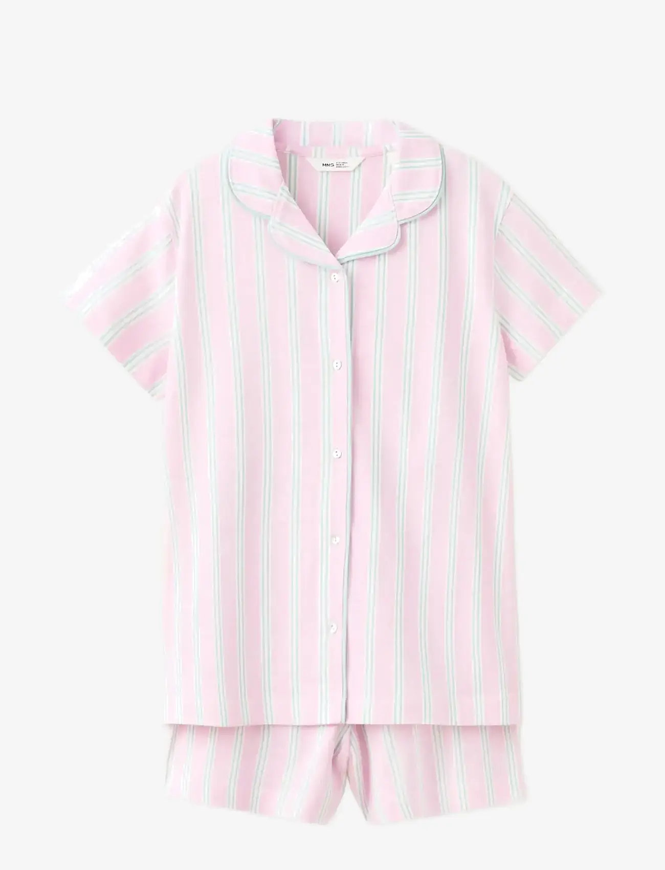 Mango - Striped short pyjamas - pyjamasset - lt-pastel purple - 0