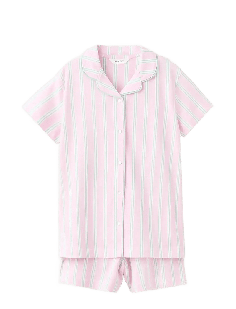Mango - Striped short pyjamas - pyjamasset - lt-pastel purple - 0