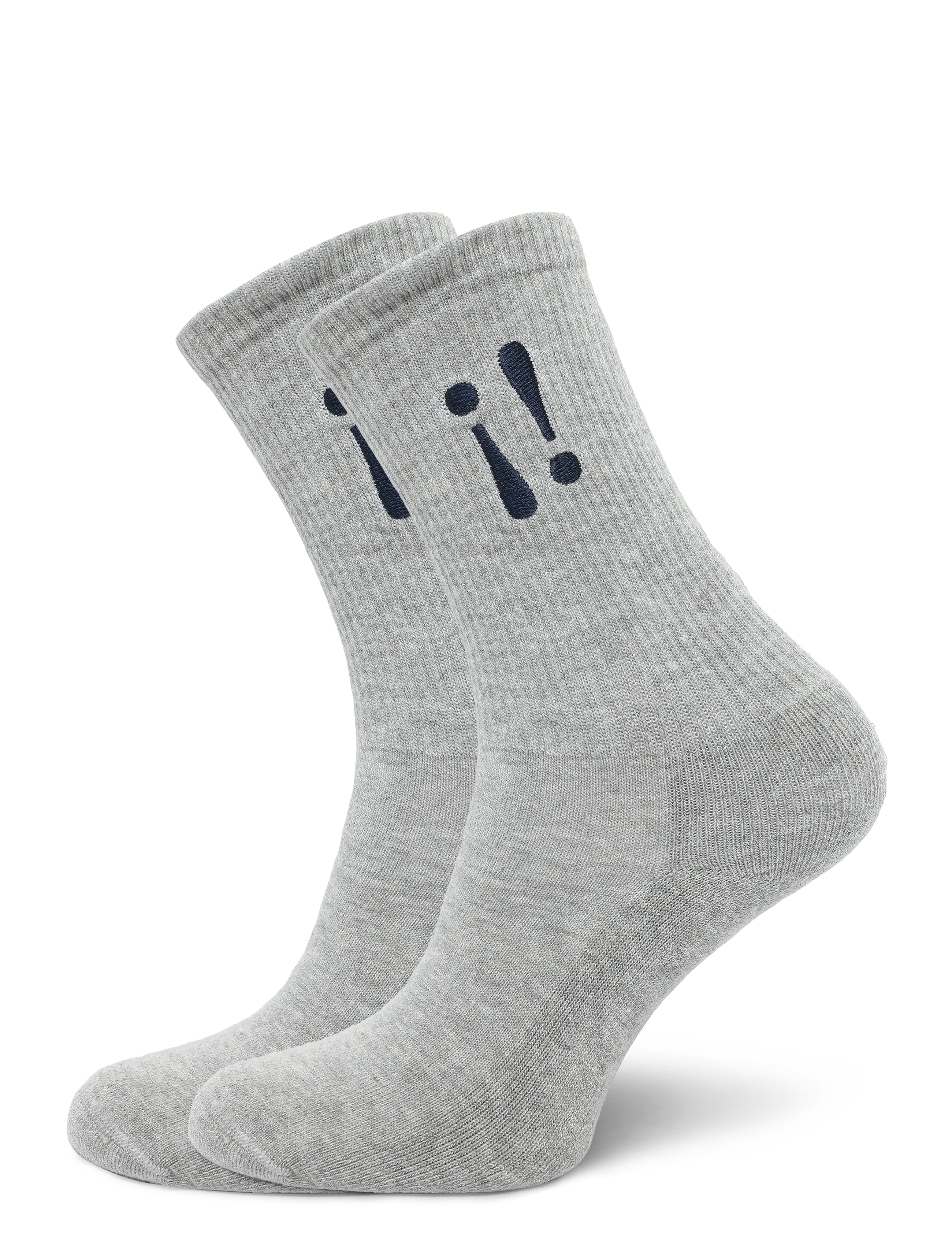 Mango Embroidered Cotton Socks, 40-42, Grey, Sokker > Almindelige Sokker, Herre