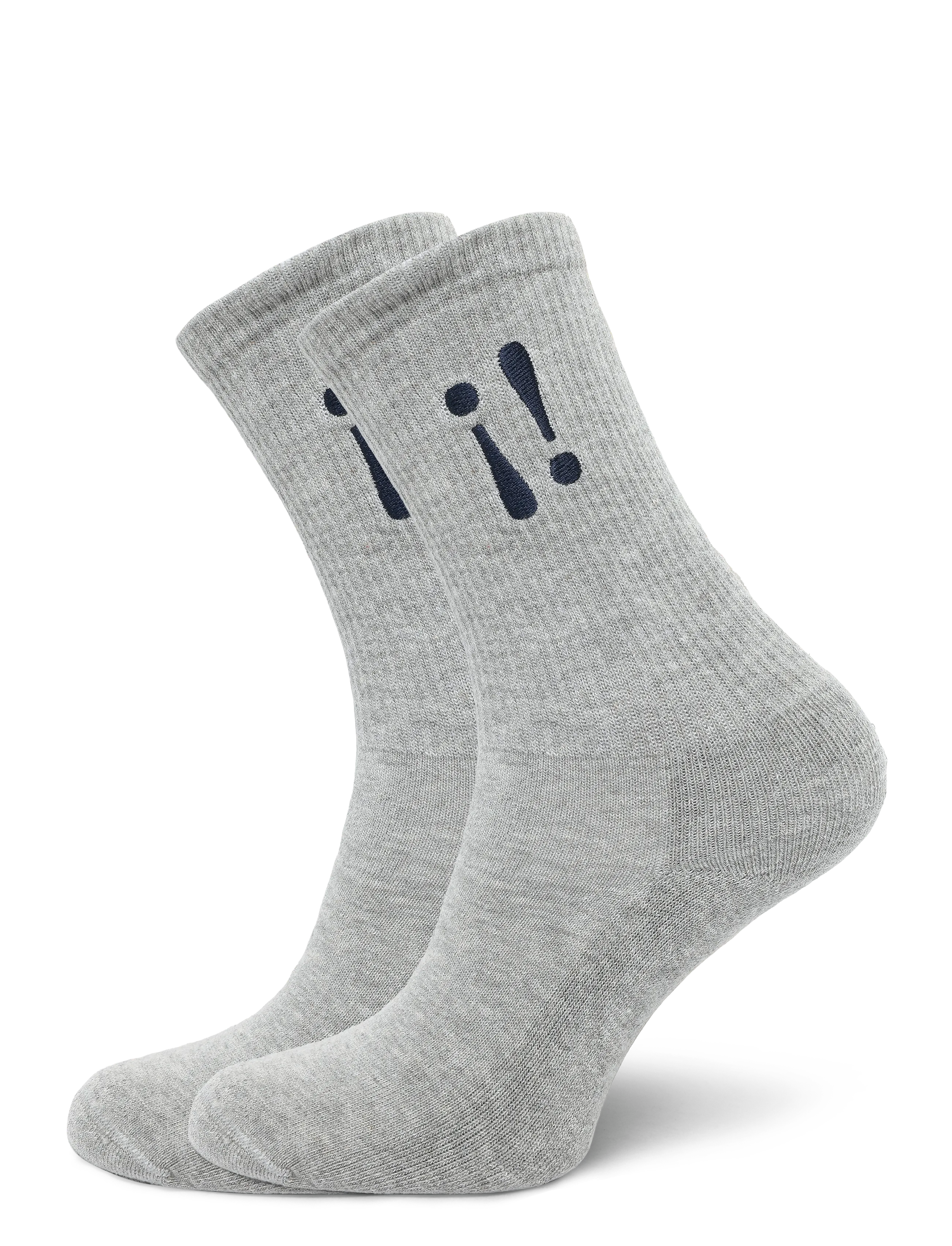 Mango Embroidered cotton socks - Vanliga strumpor - GREY / grey