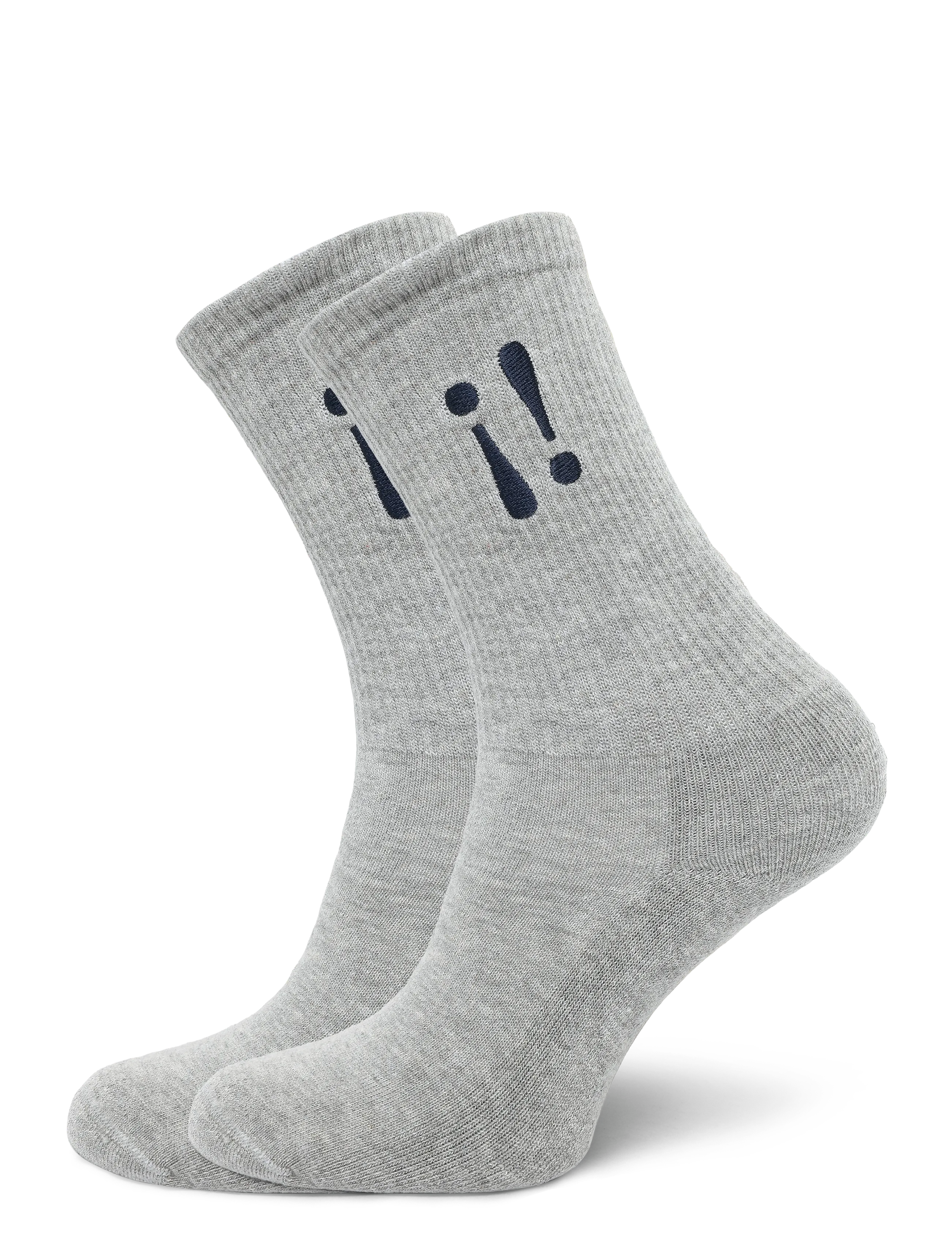 Mango Embroidered cotton socks - Undertøj - GREY / grey