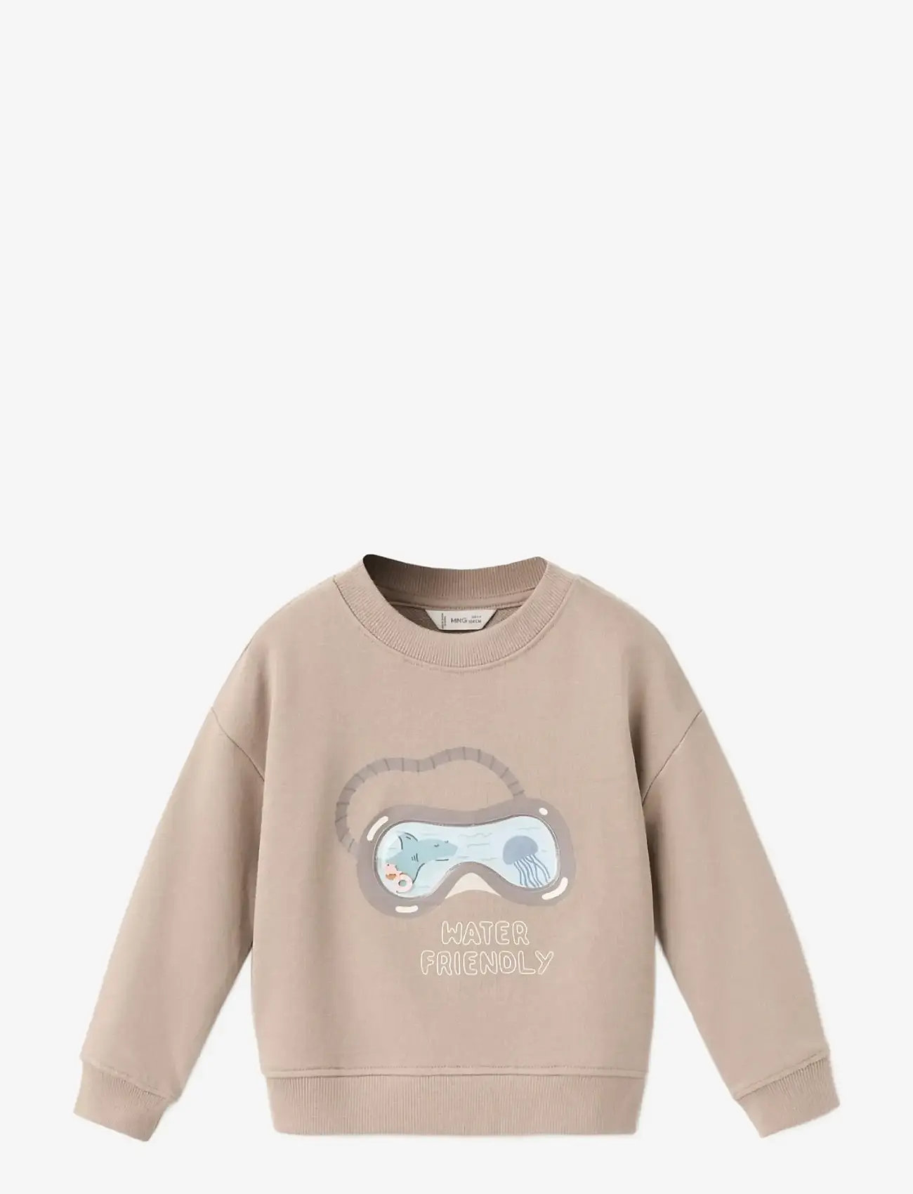 Mango - Printed cotton sweatshirt - sweatshirts - medium brown - 1