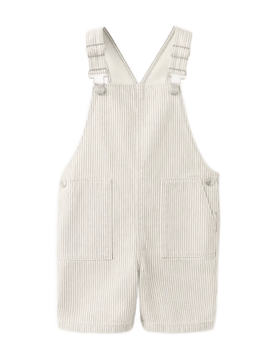 Mango - Striped short dungarees - overalls - lt pastel brown - 1