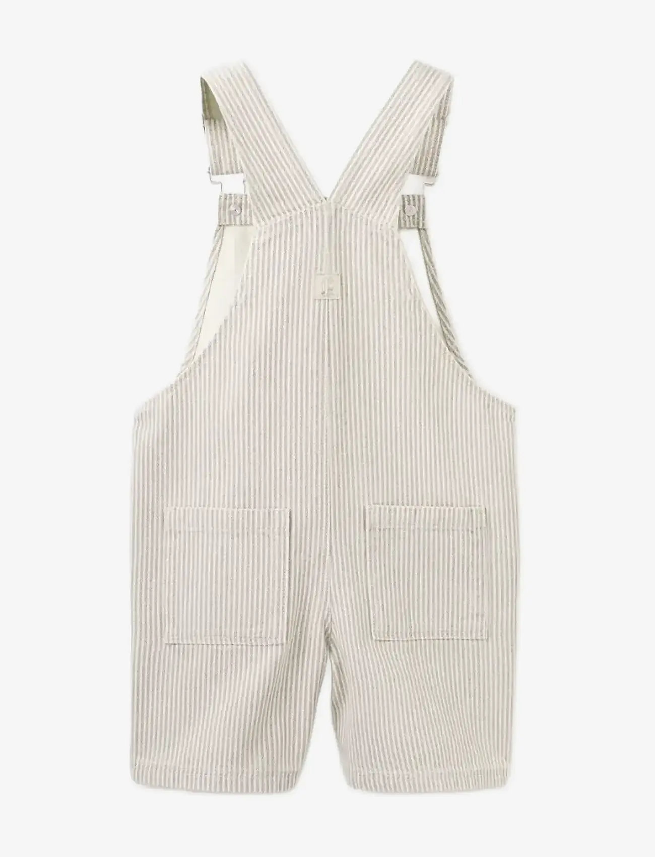 Mango - Striped short dungarees - overalls - lt pastel brown - 2