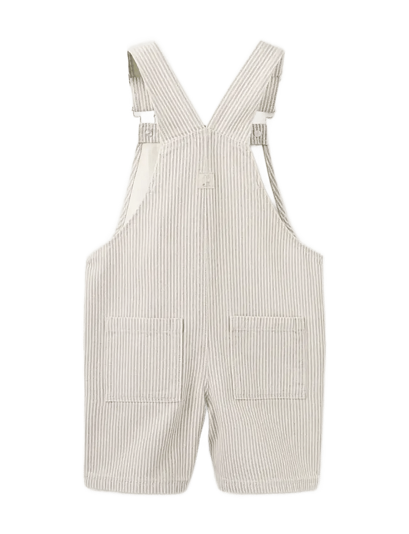 Mango - Striped short dungarees - overalls - lt pastel brown - 2