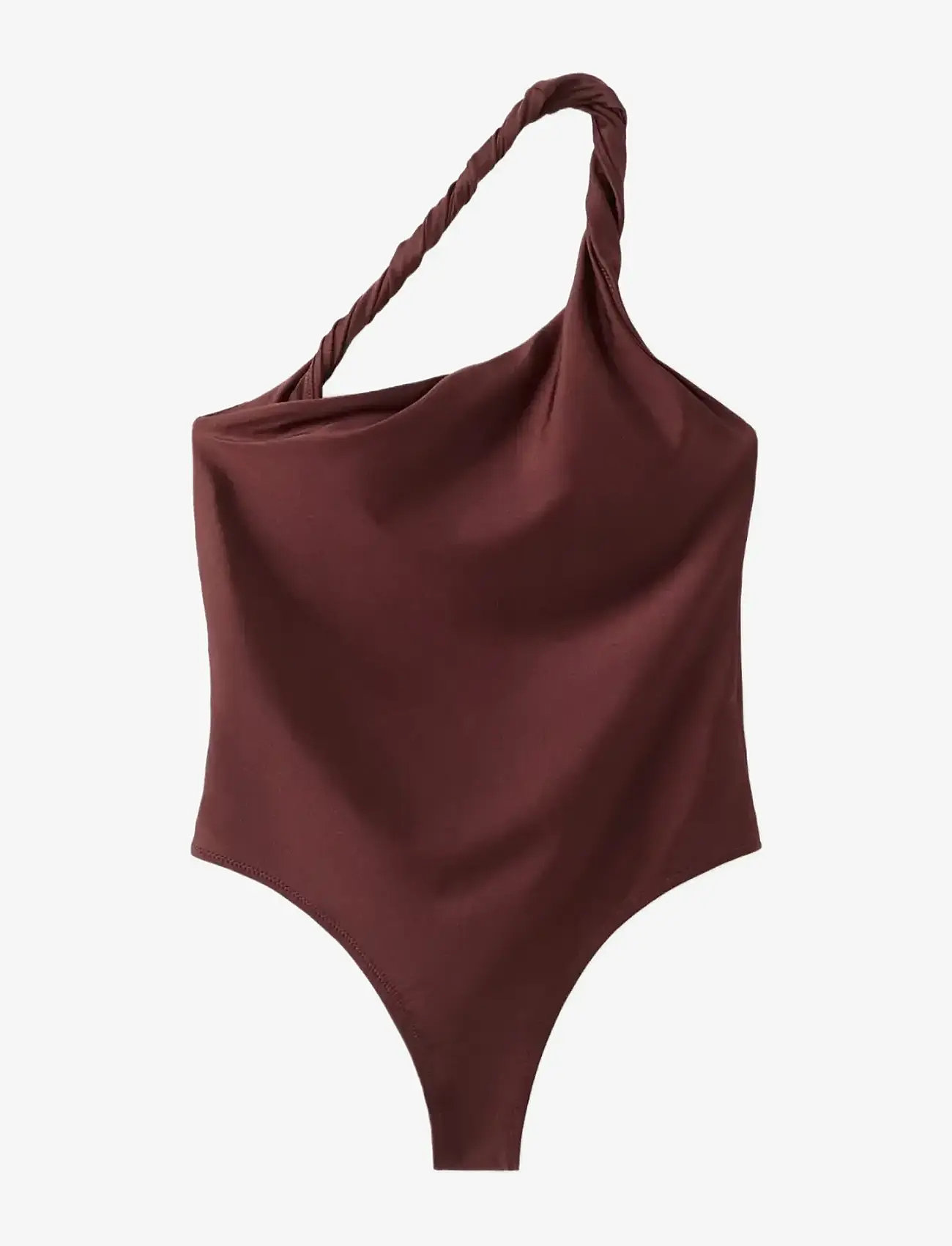 Mango - Asymmetric swimsuit - baddräkter - dark red - 1