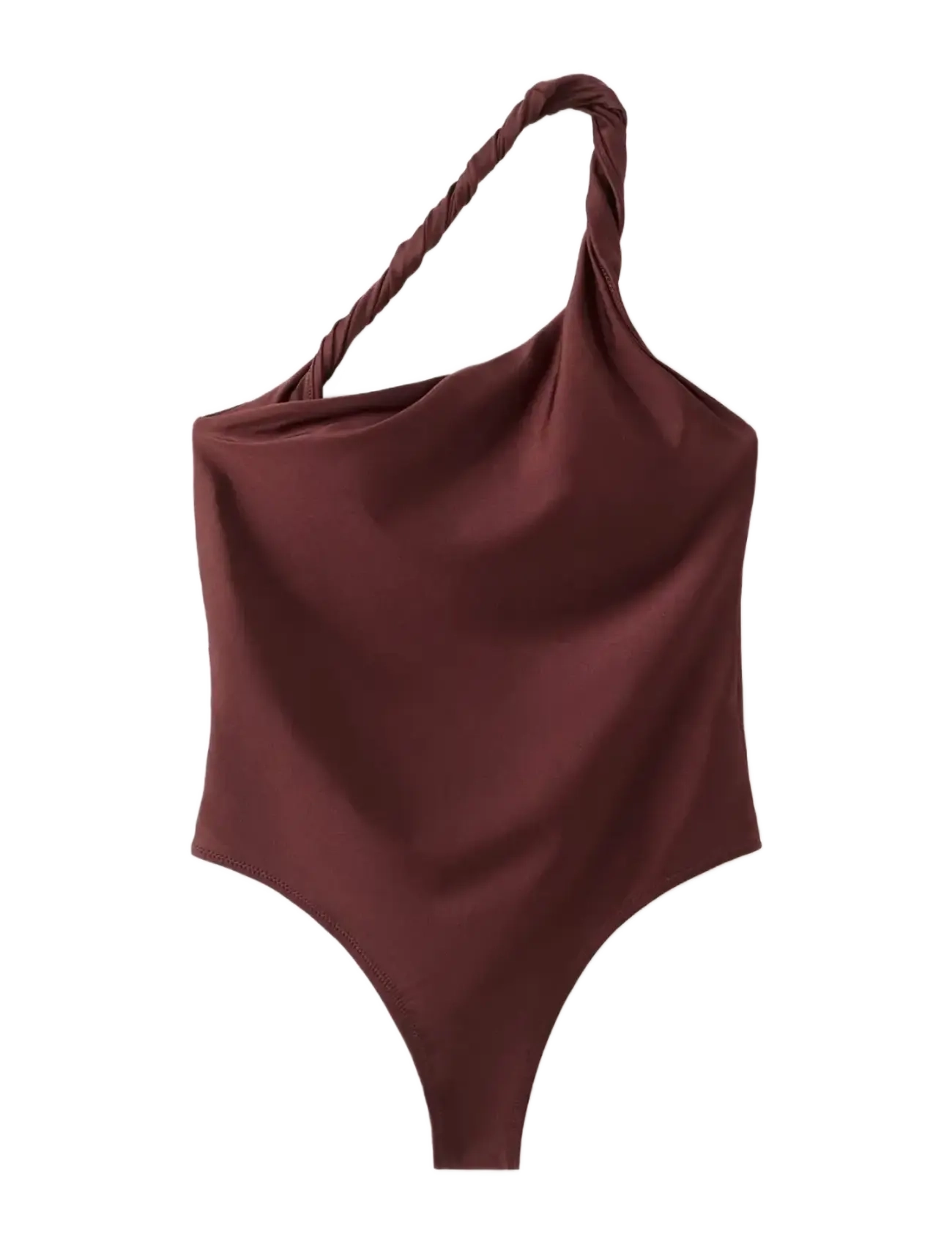 Mango Asymmetric swimsuit - Uimapuvut - DARK RED / burgundy
