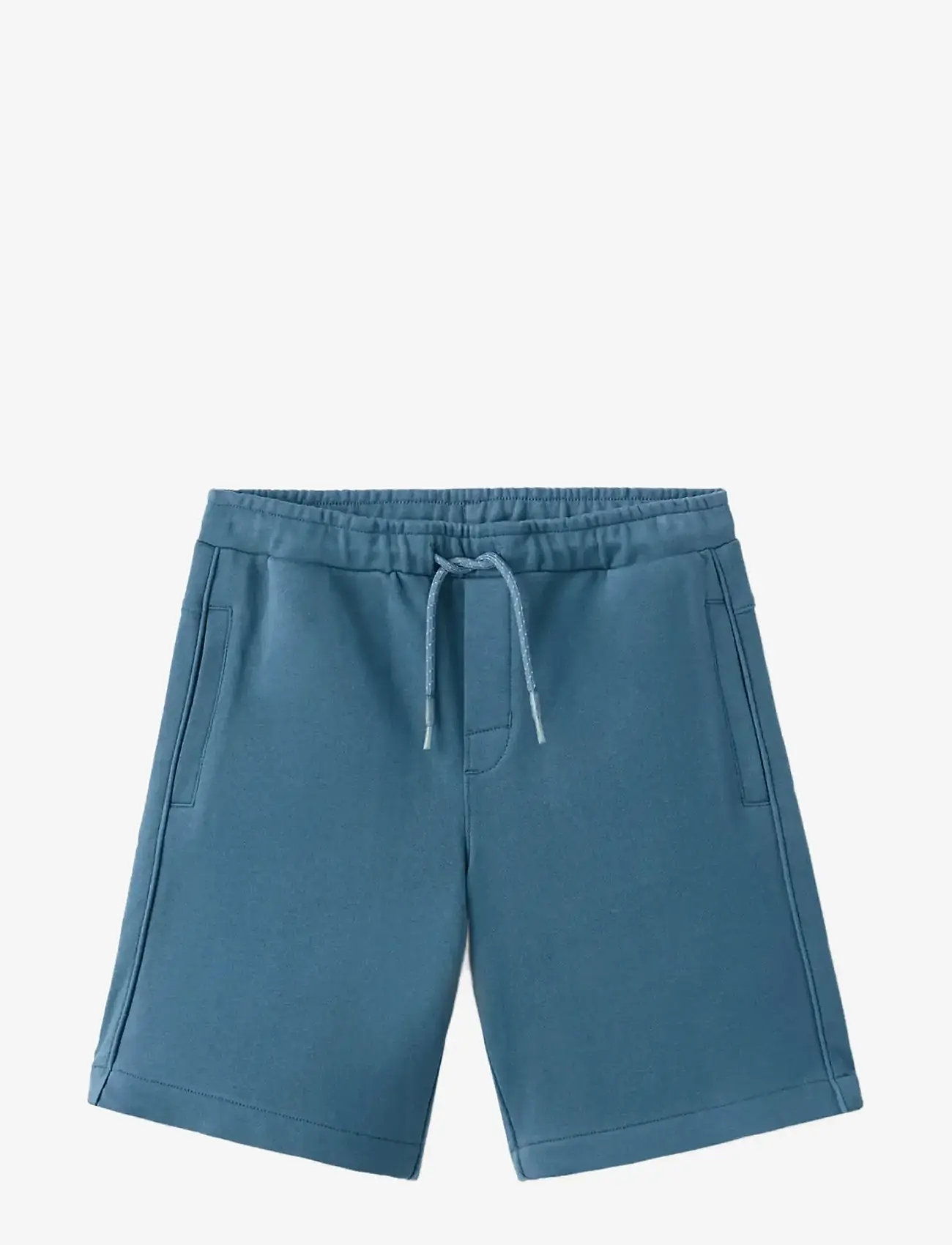 Mango - Cotton shorts with drawstring - casual shorts - medium blue - 0