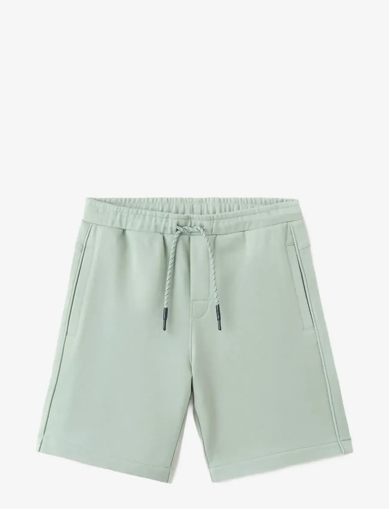 Mango - Cotton shorts with drawstring - casual shorts - turquoise - aqua - 0