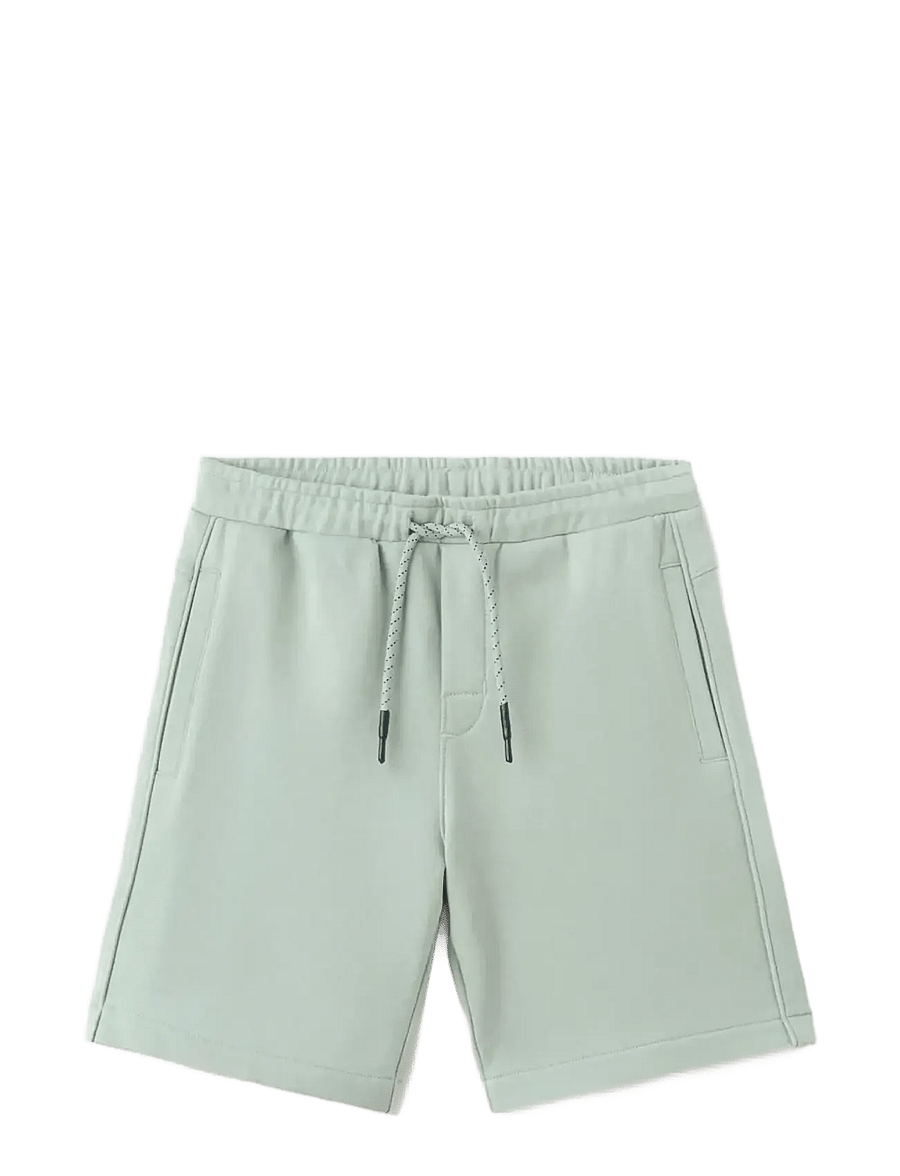 Mango - Cotton shorts with drawstring - casual shorts - turquoise - aqua - 0