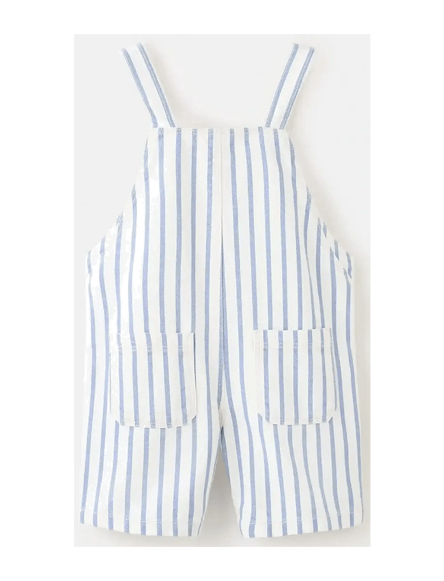 Mango - Denim dungarees stripes - overalls - natural white - 1