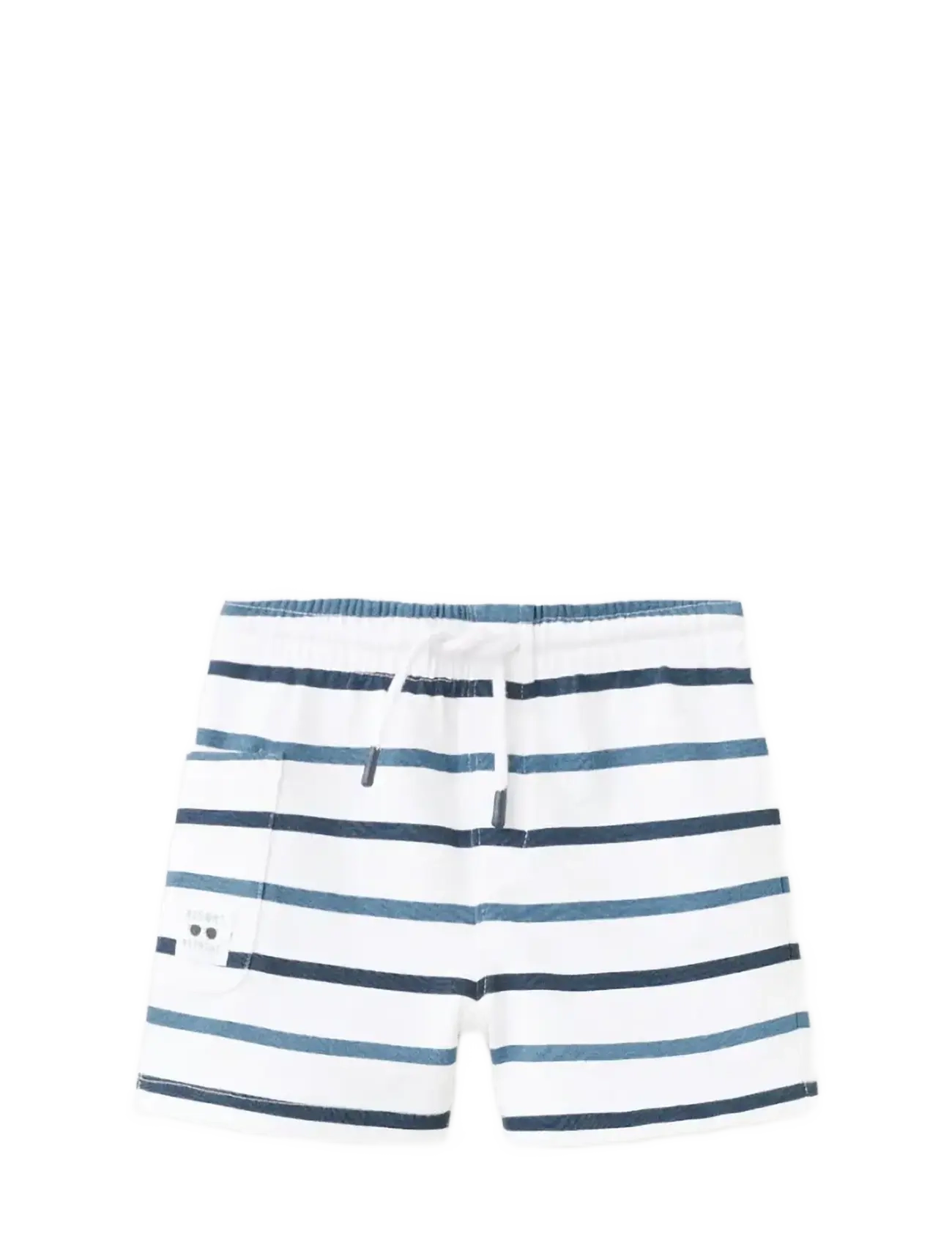 Mango Striped cotton Bermuda shorts - Shorts - NAVY / white