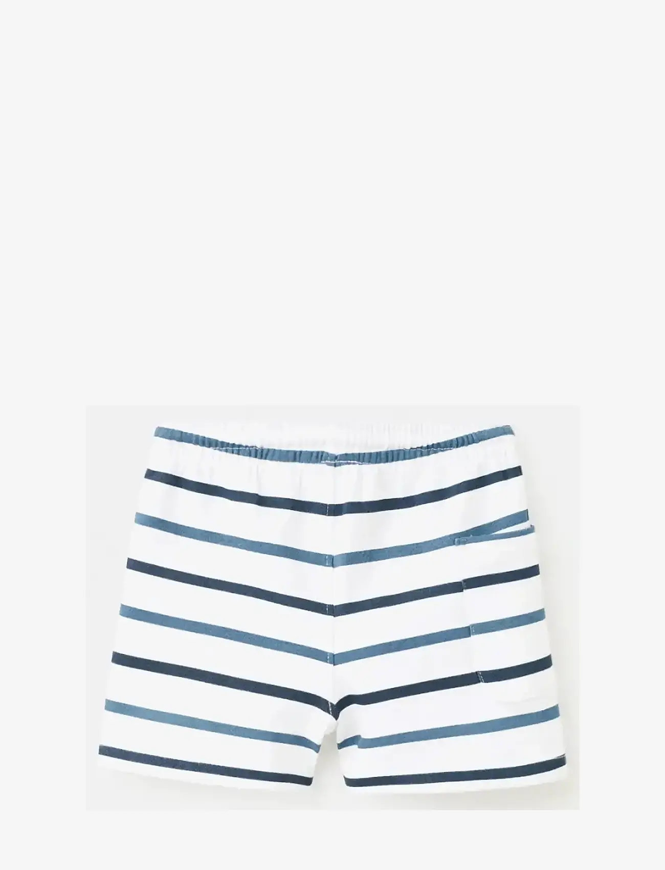 Mango - Striped cotton Bermuda shorts - casual shorts - navy - 1