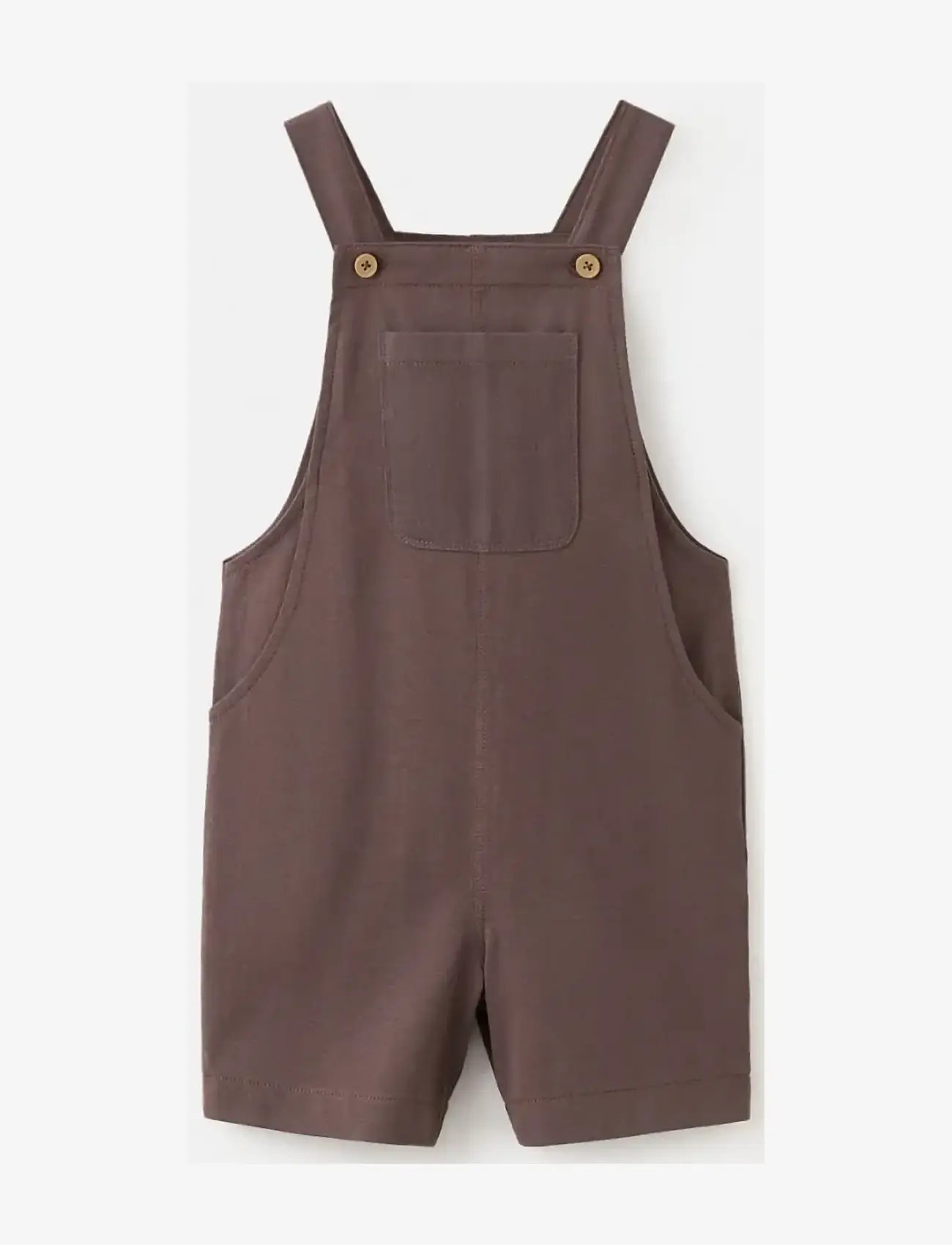 Mango - Short cotton dungarees - overalls - brown - 1