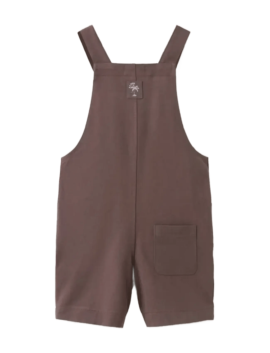 Mango - Short cotton dungarees - hängselbyxor - brown - 2