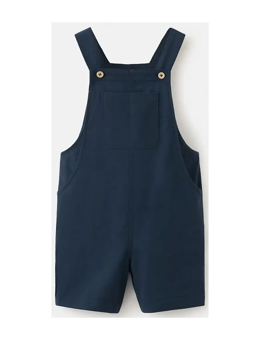 Mango - Short cotton dungarees - overalls - navy - 0