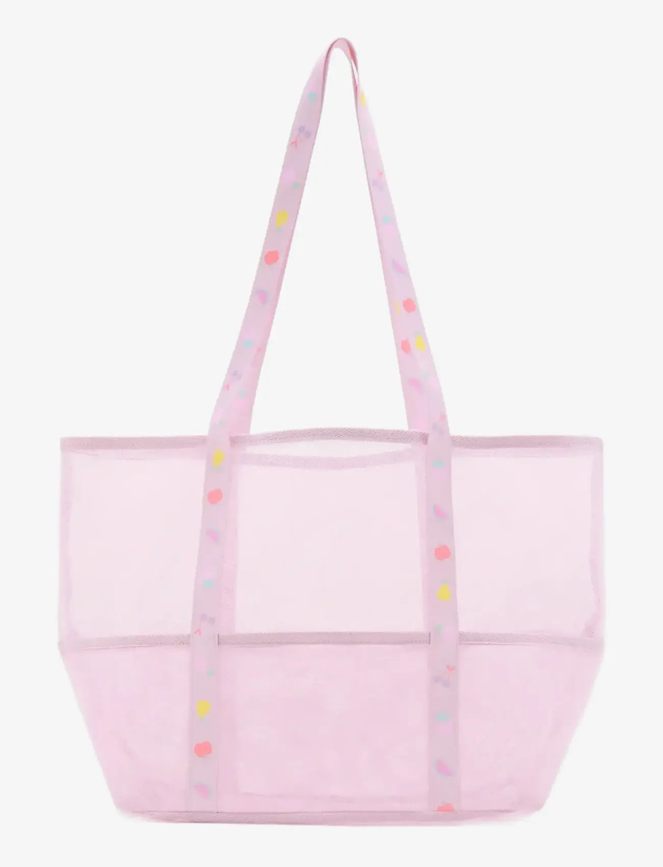 Mango - Mesh pattern shopper bag - shoppers - lt-pastel pink - 0