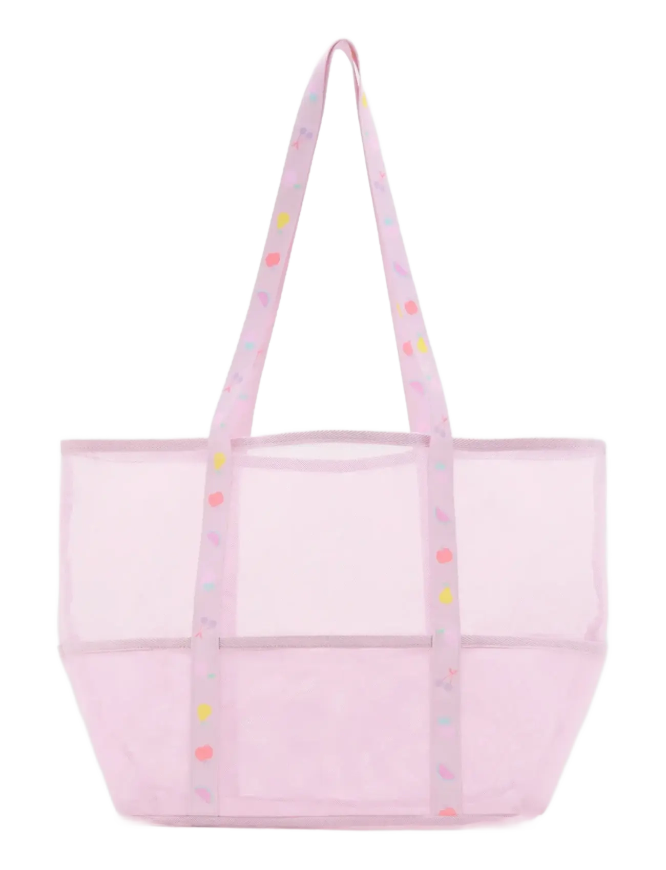 Mango Mesh pattern shopper bag - Taschen - LT-PASTEL PINK / pink/rose