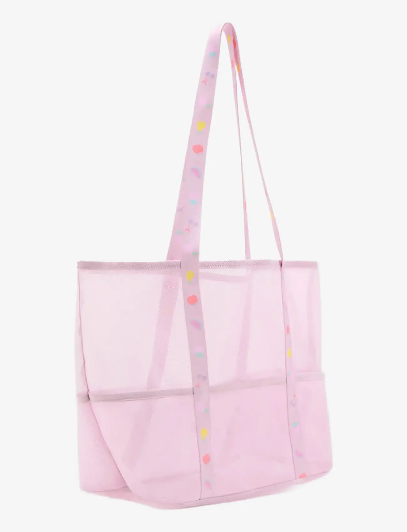 Mango - Mesh pattern shopper bag - shoppers - lt-pastel pink - 1