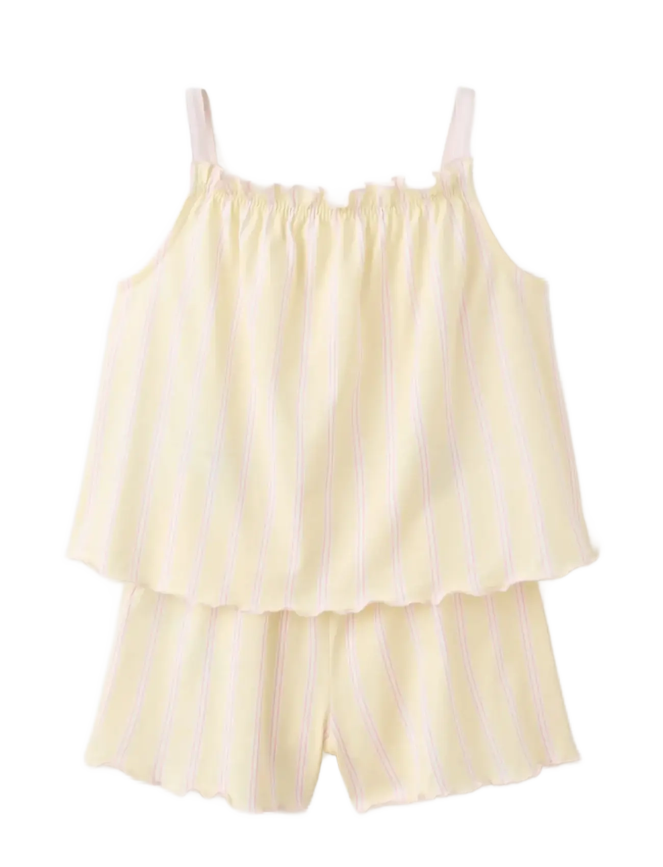 Mango Striped Short Pyjamas, 11-12, Gelb - Pyjama Sets, Kinder