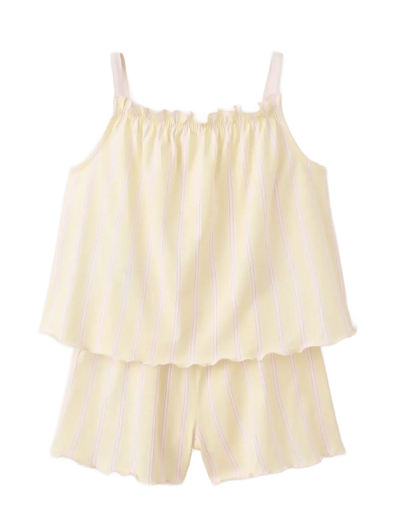 Mango - Striped short pyjamas - pyjamasset - yellow - 0