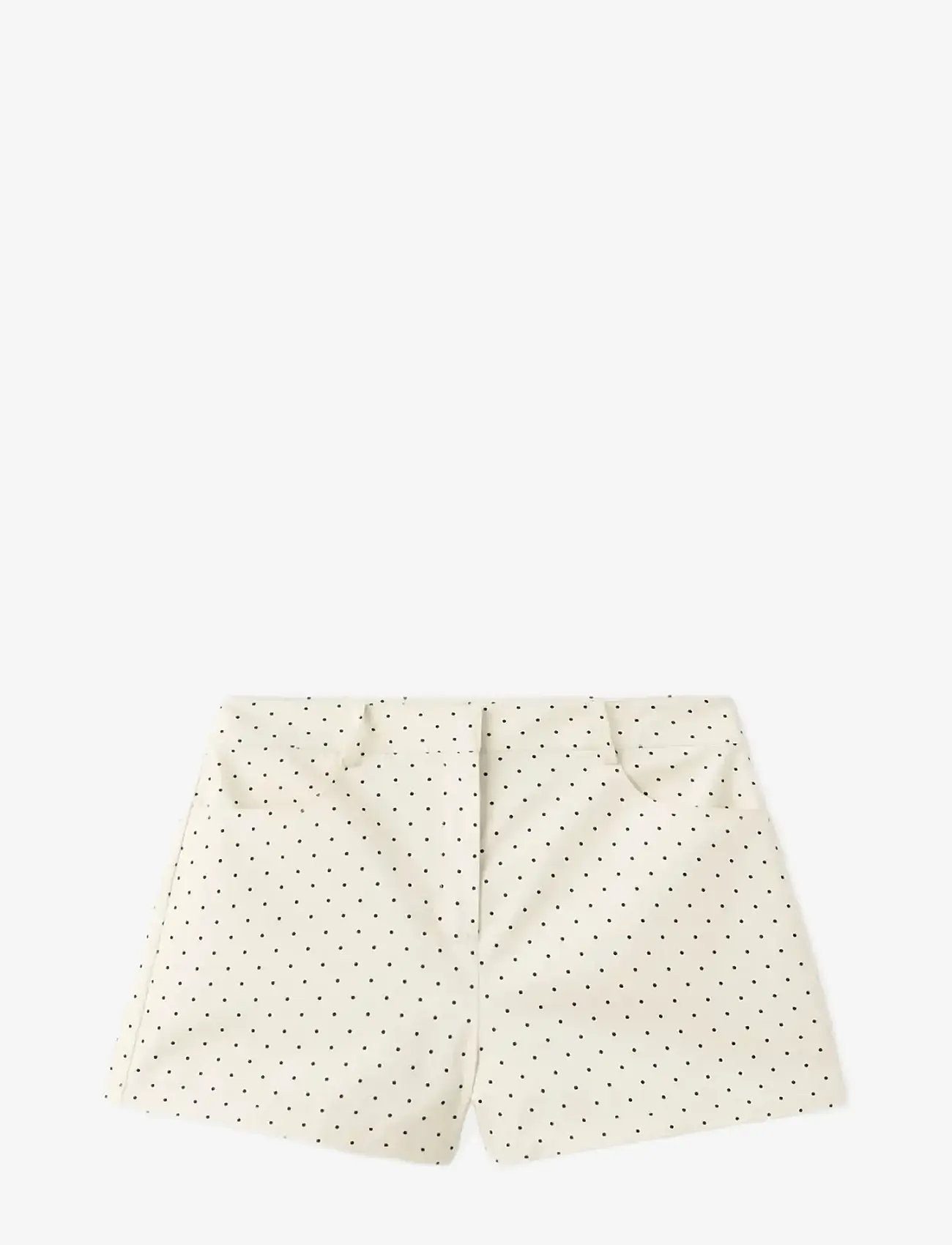 Mango - Polka dot cotton shorts - casual shorts - light beige - 1