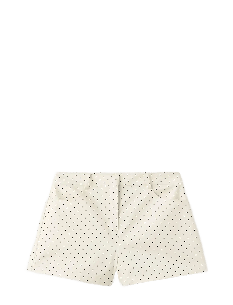 Mango - Polka dot cotton shorts - casual shorts - light beige - 1