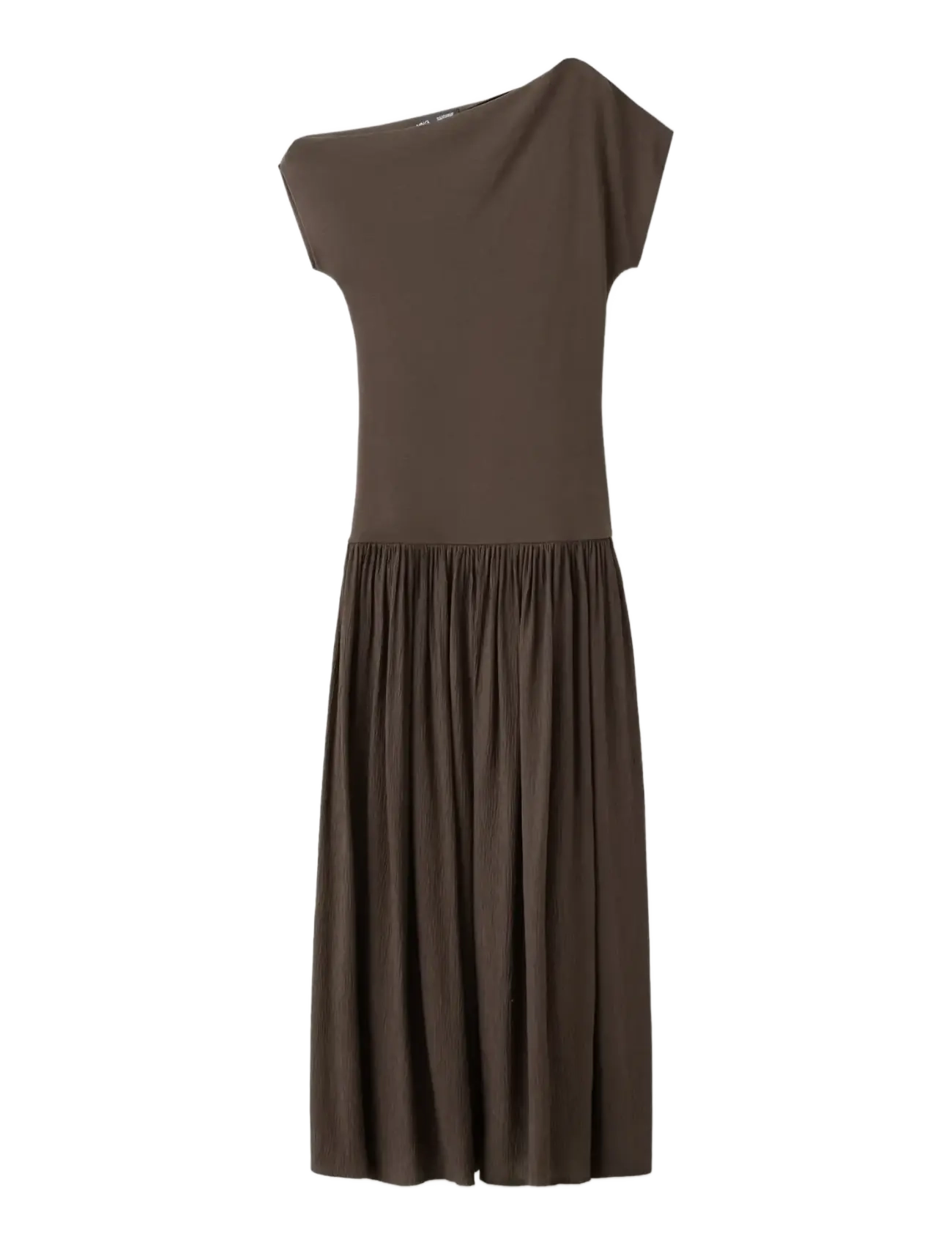 MANGO Asymmetrical Combined Kleid Braun - M - Damen