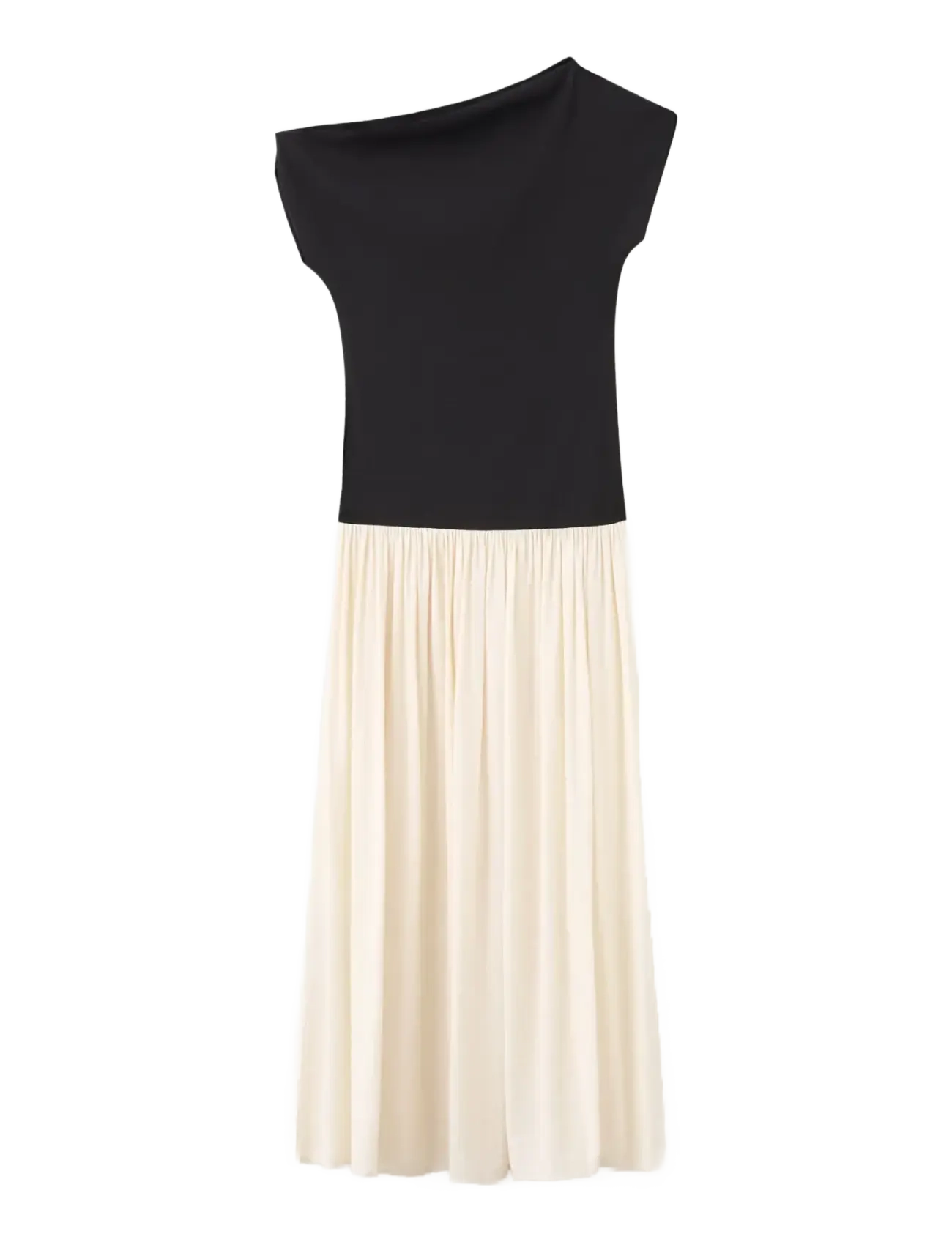 MANGO Asymmetrical Combined Kleid Beige - XL - Damen