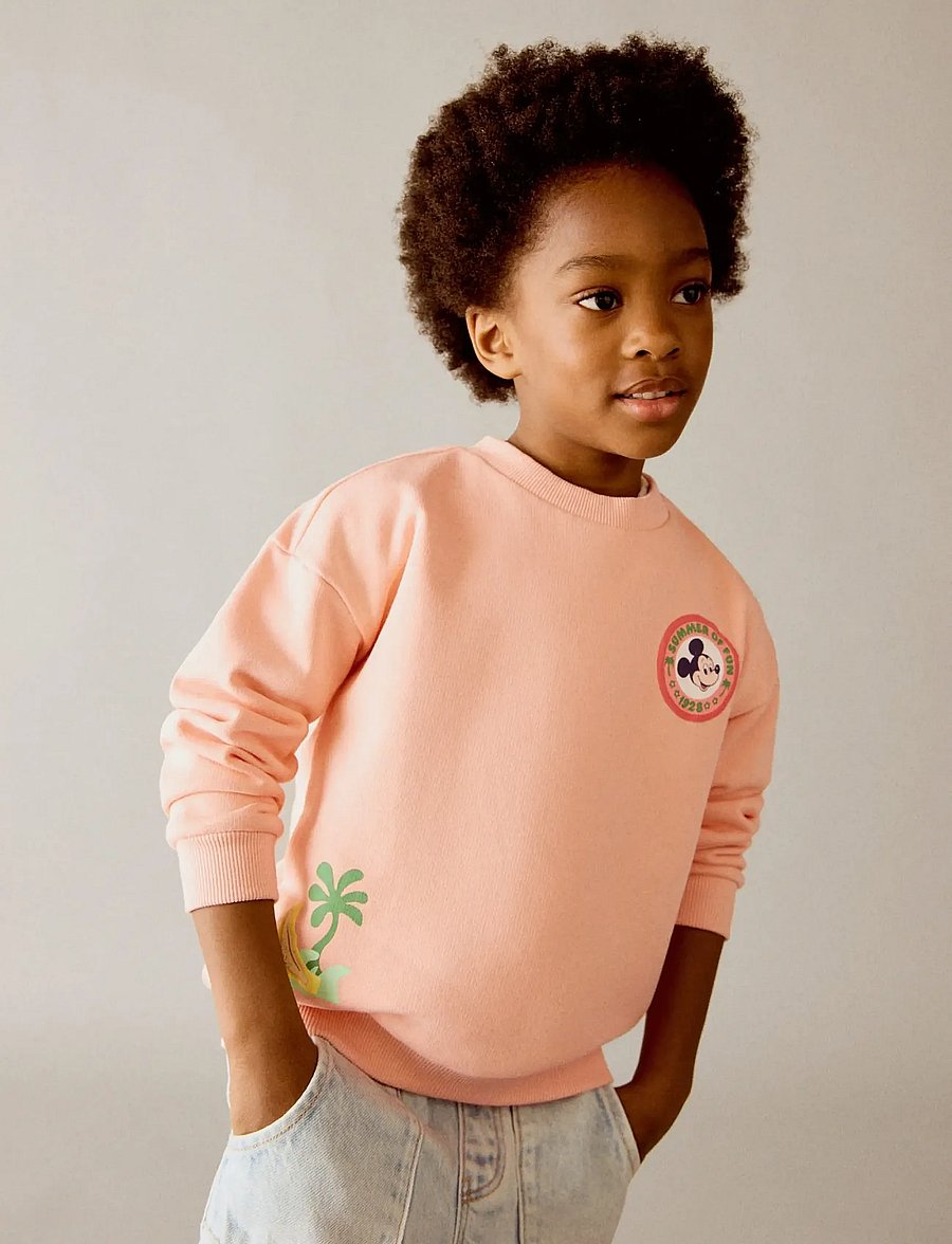 Mango - Mickey Mouse sweatshirt - sweatshirts - lt-pastel orange - 0