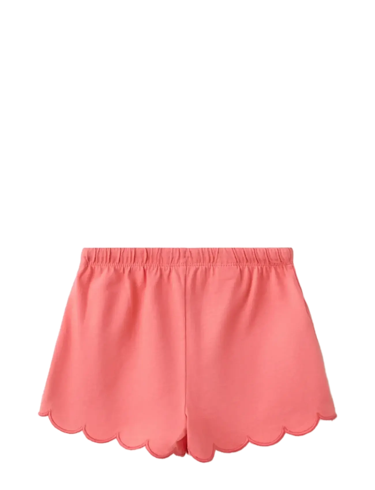 Mango - Cotton shorts with scalloped details - casual shorts - bright red - 1